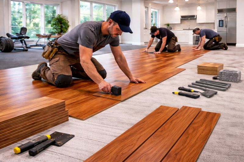 Cherry Floor Installation in Ferndale, MI