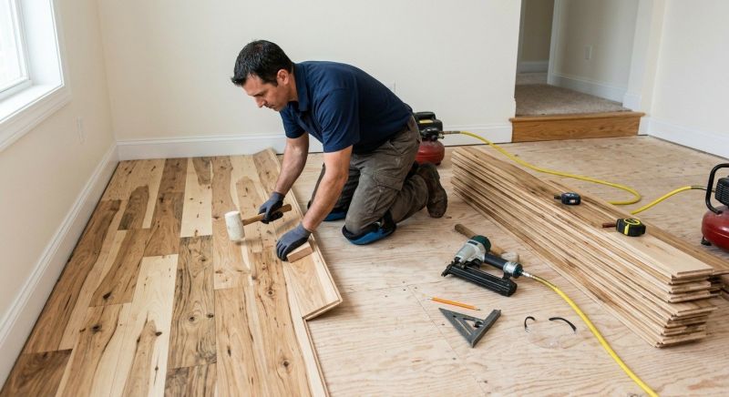 Hickory Floor Installation in Troy, MI