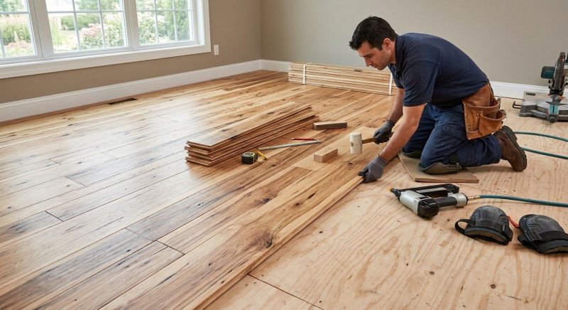 Hickory Floor Installation in Troy, MI