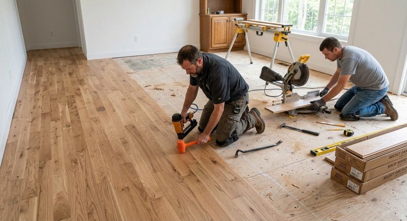 Oak Floor Installation in Metamora, MI