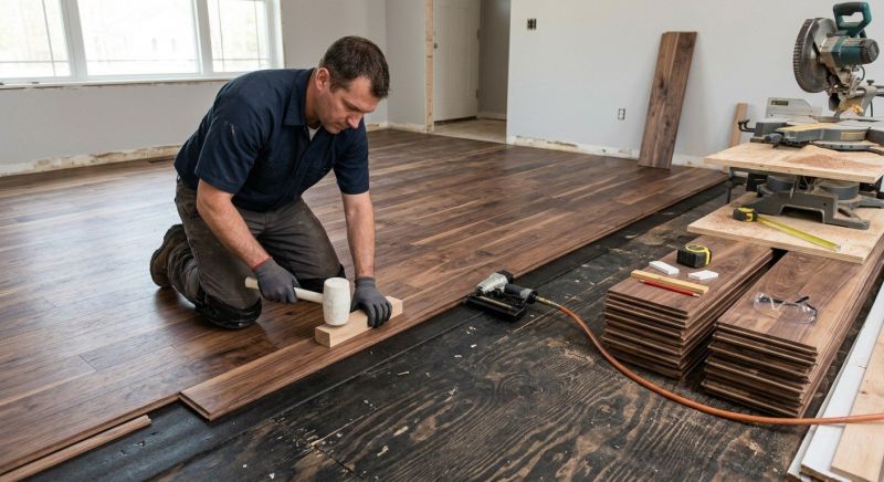 Walnut Flooring Installation in Troy, MI