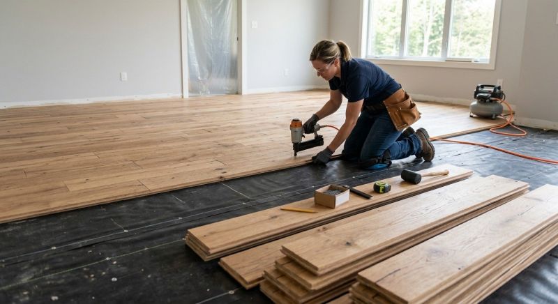Wide Plank Floor Installation in Troy, MI