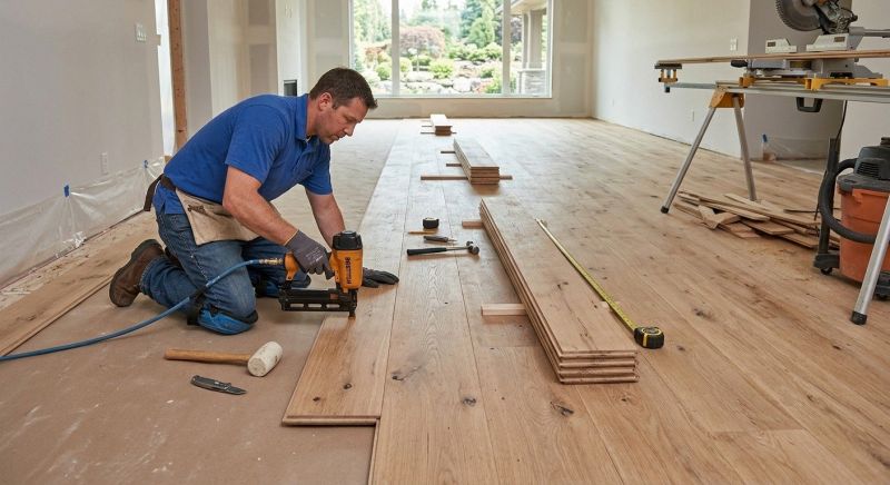 Wide Plank Floor Installation in Troy, MI
